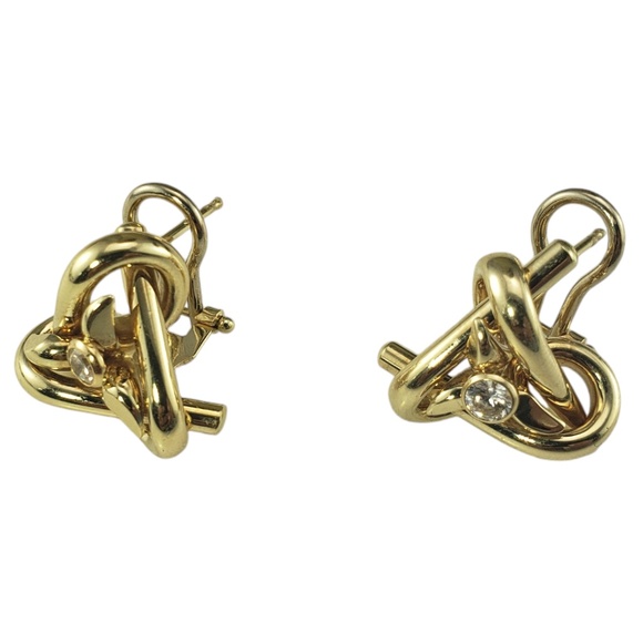 14 Karat Yellow Gold Knot Earrings #18655 - Picture 4 of 8